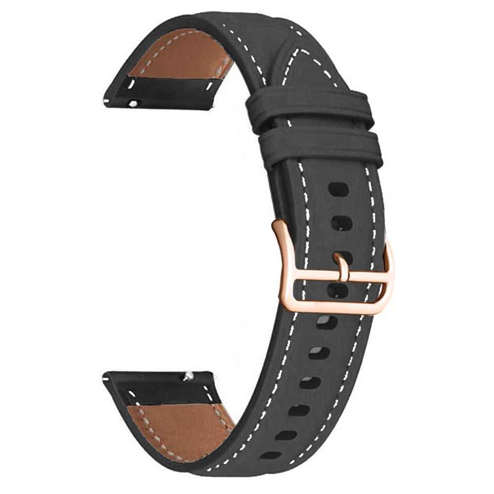 Rigtigt Pรฆnt Kunstlรฆder Universal Rem passer til Smartwatch - Sort#serie_1