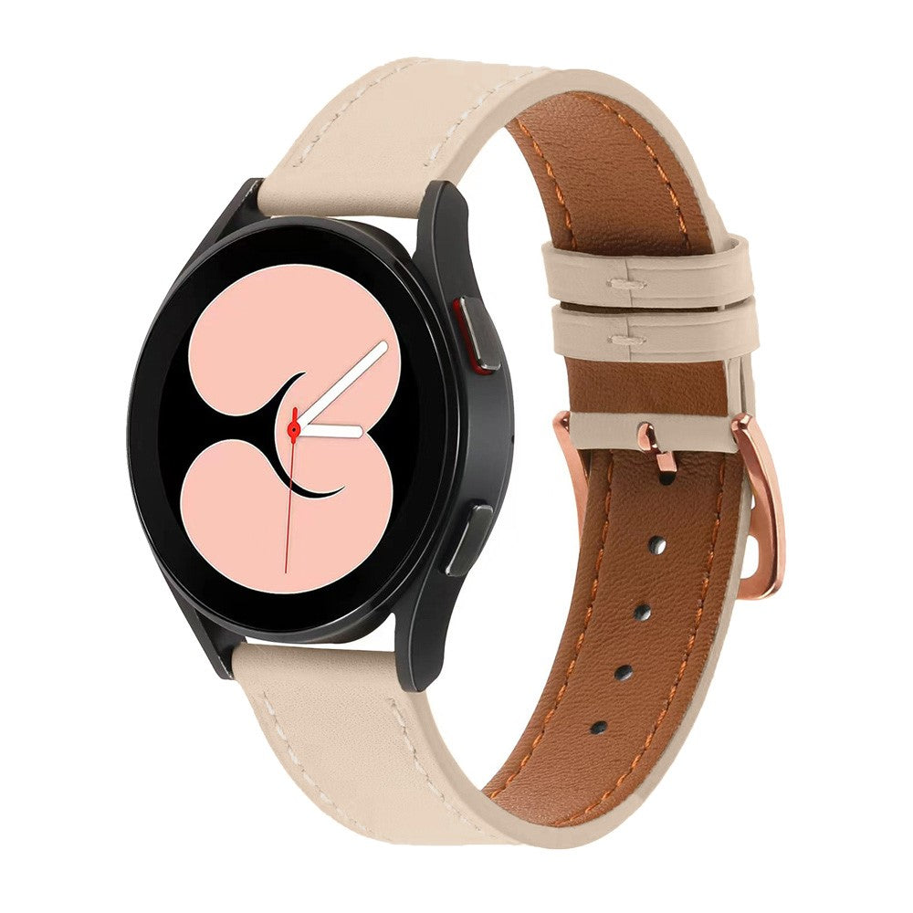 Rigtigt Pænt Kunstlæder Universal Rem passer til Smartwatch - Hvid#serie_4