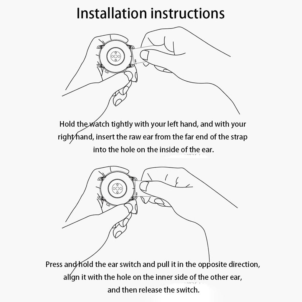 Helt Vildt Holdbart Silikone Universal Rem passer til Smartwatch - Sort#serie_1