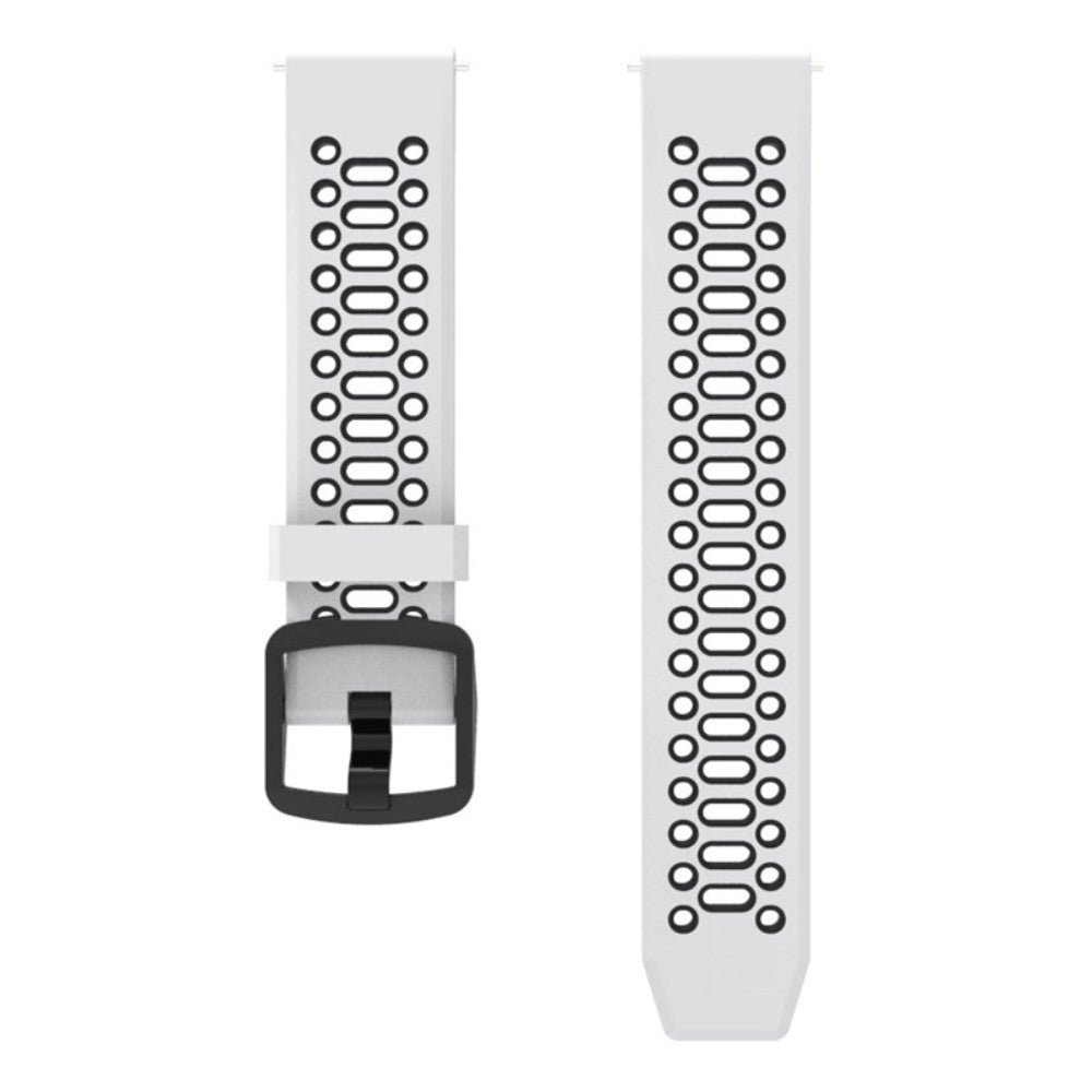 Coros Pace 2 / Garmin vivoactive 5 / GarminActive 5 / Venu Sq 2 Dual Color Watch Strap 20mm Silicone Watchband - White / Black#serie_2