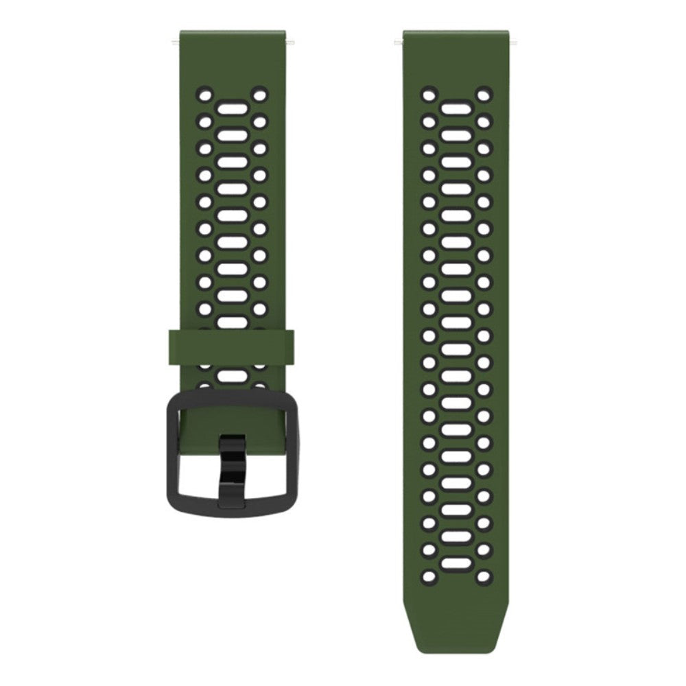 Coros Pace 2 / Garmin vivoactive 5 / GarminActive 5 / Venu Sq 2 Dual Color Watch Strap 20mm Silicone Watchband - Army Green / Black#serie_6