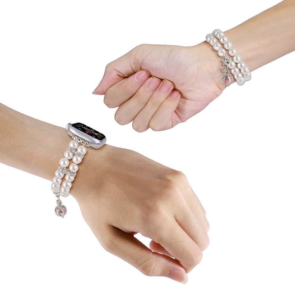 Apple Watch Series 41mm / 40mm / 38mm Watch Band Beads Wrist Strap - White#serie_2
