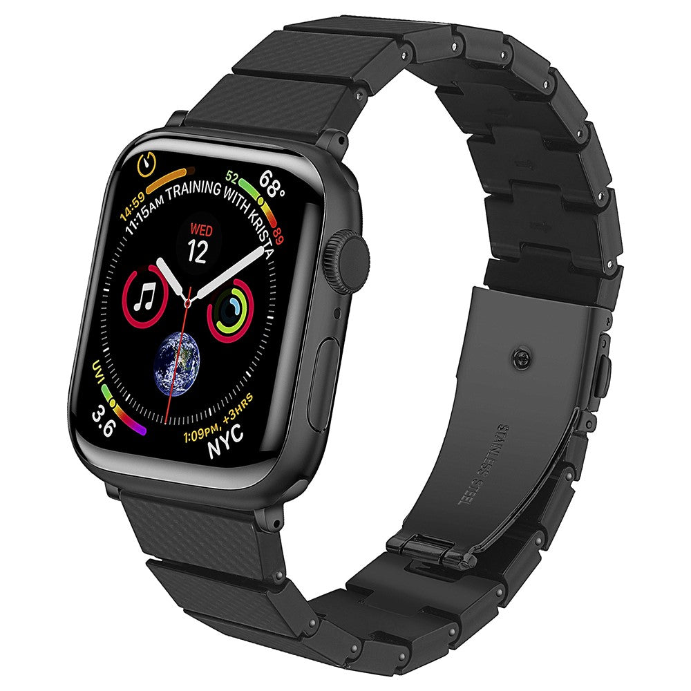 Watch Strap Apple Watch Series 41mm / 40mm / 38mm Resin Watch Band Bracelet - Black Carbon Fiber#serie_10
