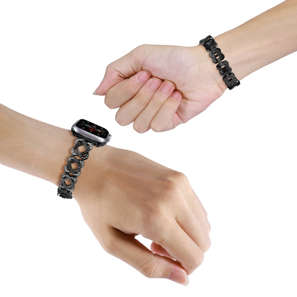 Apple Watch Series 41mm / 40mm / 38mm Watch Band Dressy Metal Bracelet - Black#serie_1