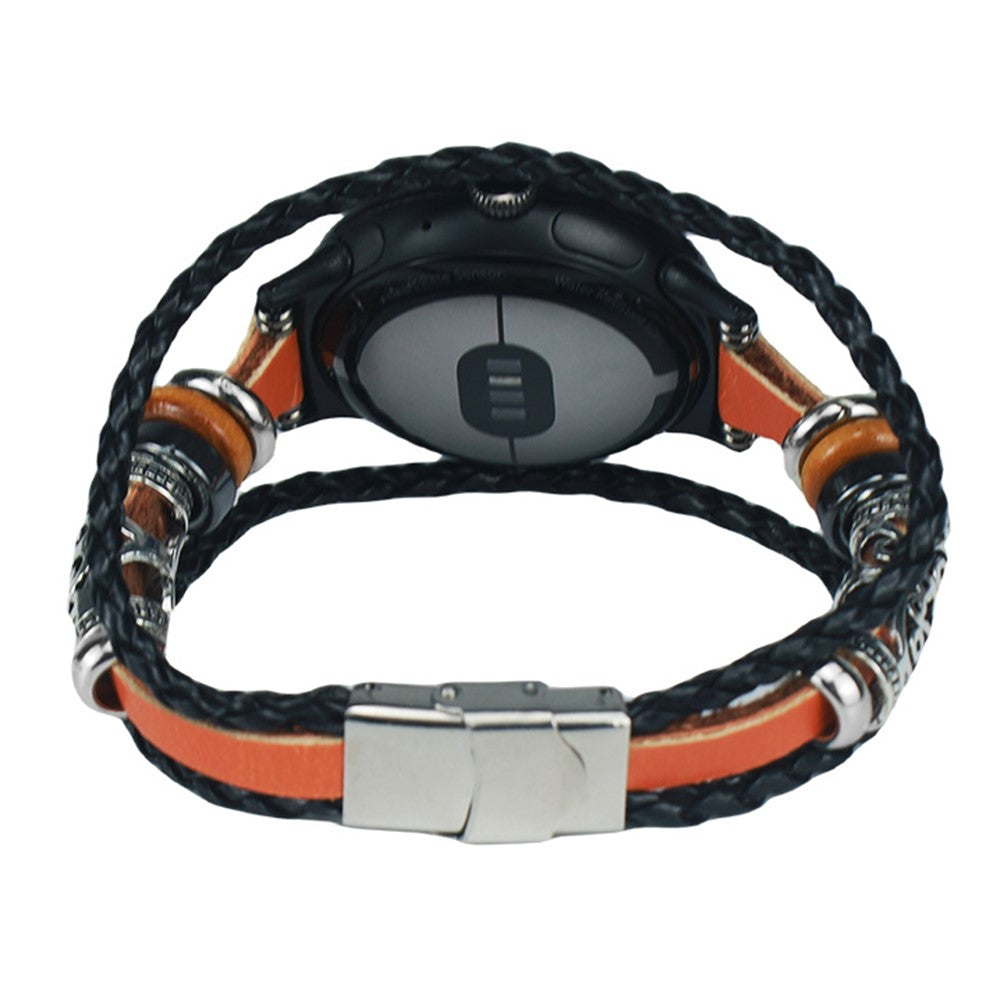 Google Pixel Watch / Pixel Watch 2 DIY Braided Leather Watch Strap Beads - Brown#serie_2