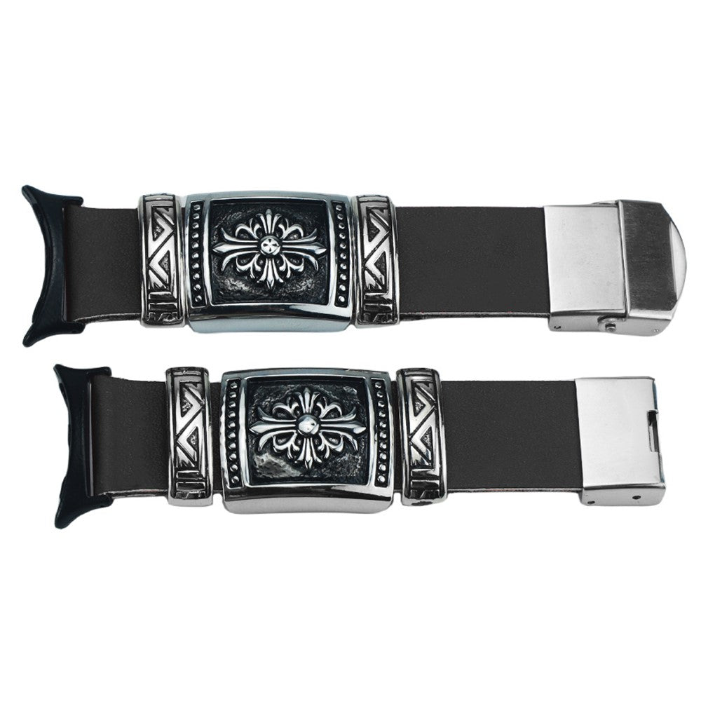 Kunstlรฆder Universal Rem passer til Google Pixel Watch / Google Pixel Watch 2 - Sort#serie_1