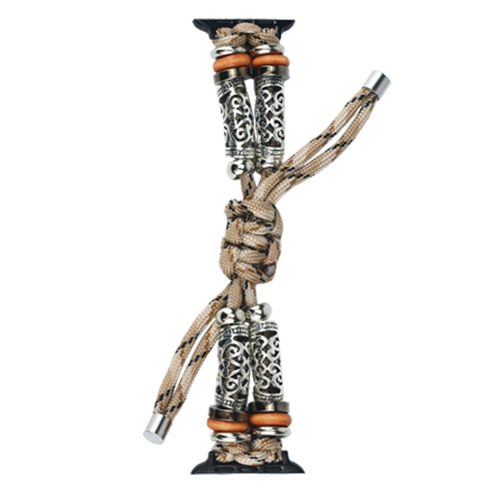 Apple Watch Series 41mm / 40mm / 38mm Rope Watch Strap Beads Wrist Band - Desert Camouflage#serie_7