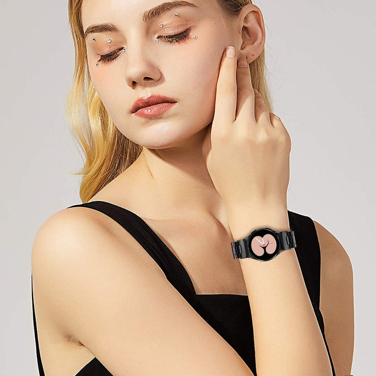 Samsung Galaxy Watch6 40mm / 44mm / Watch6 Classic 43mm / 47mm Stainless Steel Watch Strap Seamless Watchband - Black#serie_1