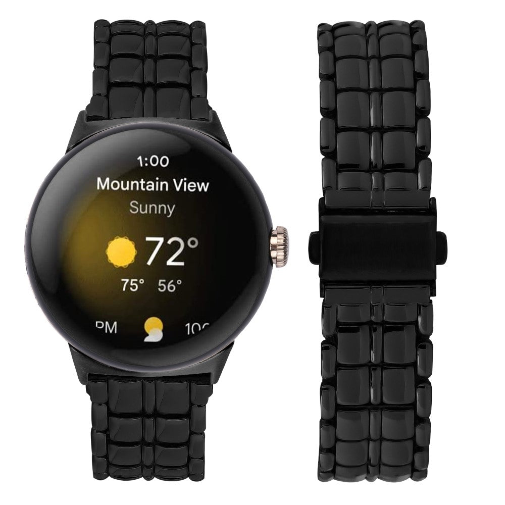 Metal Universal Rem passer til Google Pixel Watch / Google Pixel Watch 2 - Sort#serie_4