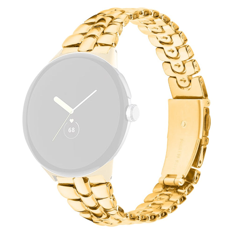 Metal Universal Rem passer til Google Pixel Watch / Google Pixel Watch 2 - Guld#serie_3