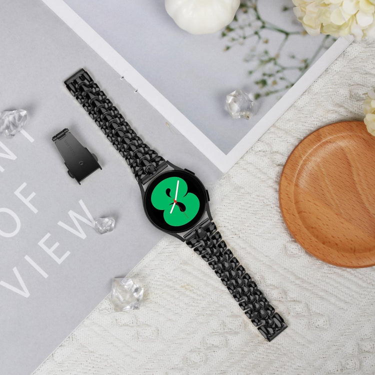 Glimrende Metal Rem passer til Garmin Vivomove 3 - Sort#serie_1