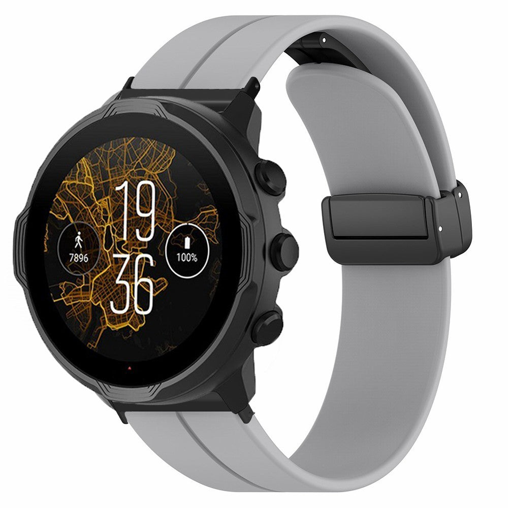 Suunto Spartan Sport Wrist HR Baro / Suunto 7 Silicone Wrist Strap 24mm Watch Band (Thick Spring Bar) - Grey#serie_7
