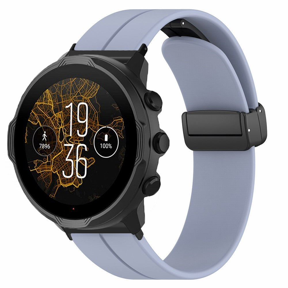 Suunto Spartan Sport Wrist HR Baro / Suunto 7 Silicone Wrist Strap 24mm Watch Band (Thick Spring Bar) - Lavender Grey#serie_10