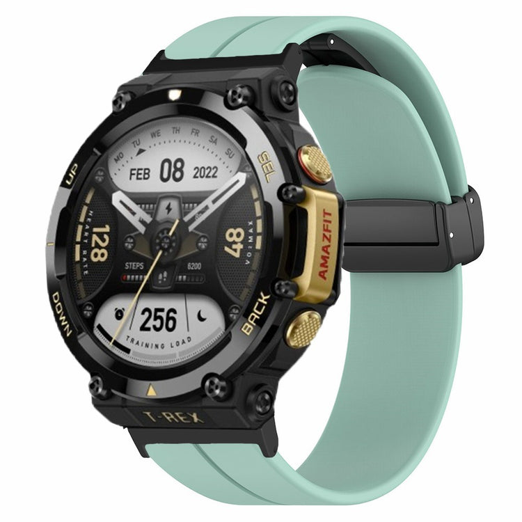 Huami Amazfit T-Rex 2 Silicone Watch Band Magnetic Folding Buckle Wrist Strap - Mint Green#serie_2