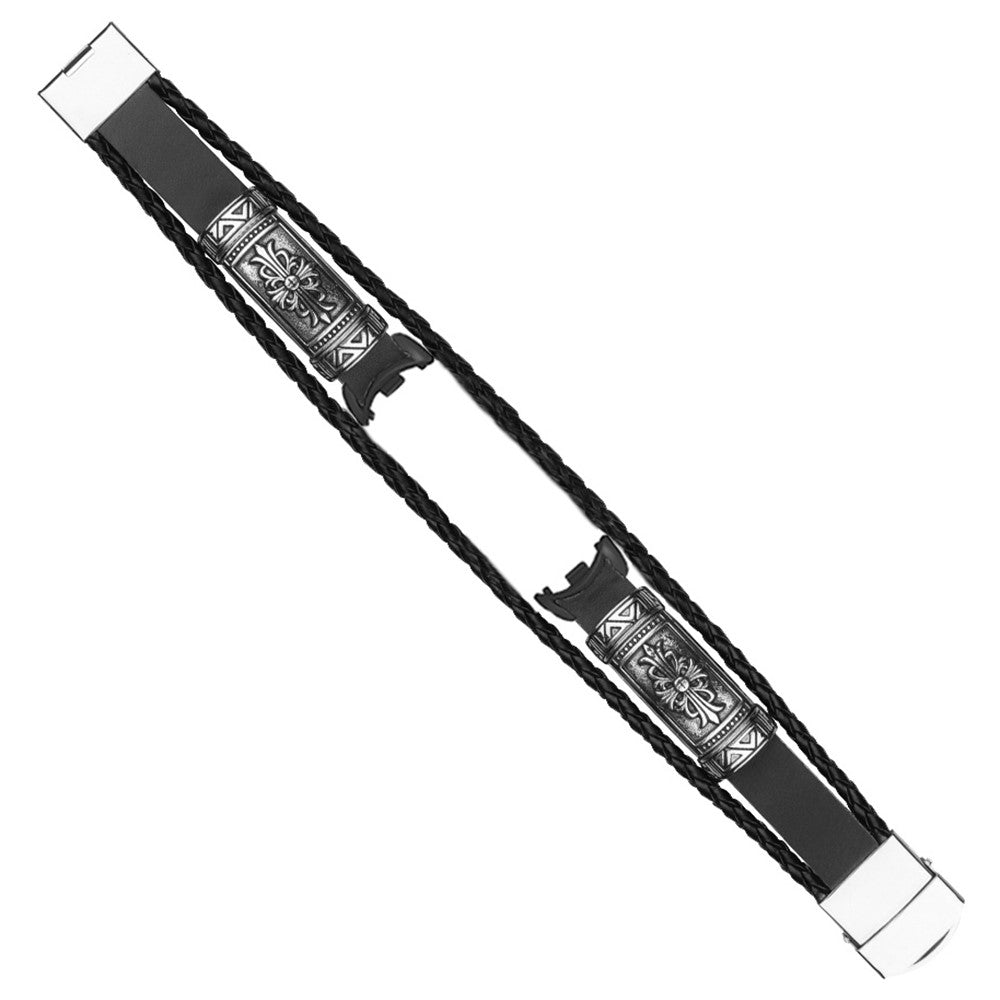 Tidslรธst Kunstlรฆder Rem passer til Xiaomi Smart Band 8 - Sort#serie_1