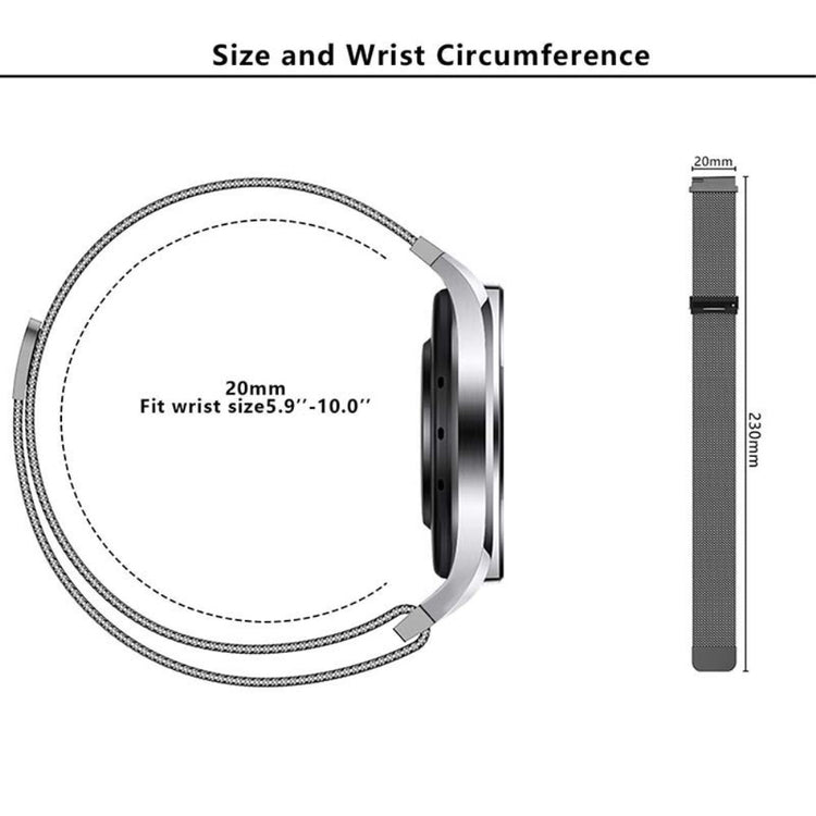 Meget Pænt Metal Universal Rem passer til Smartwatch - Sølv#serie_3