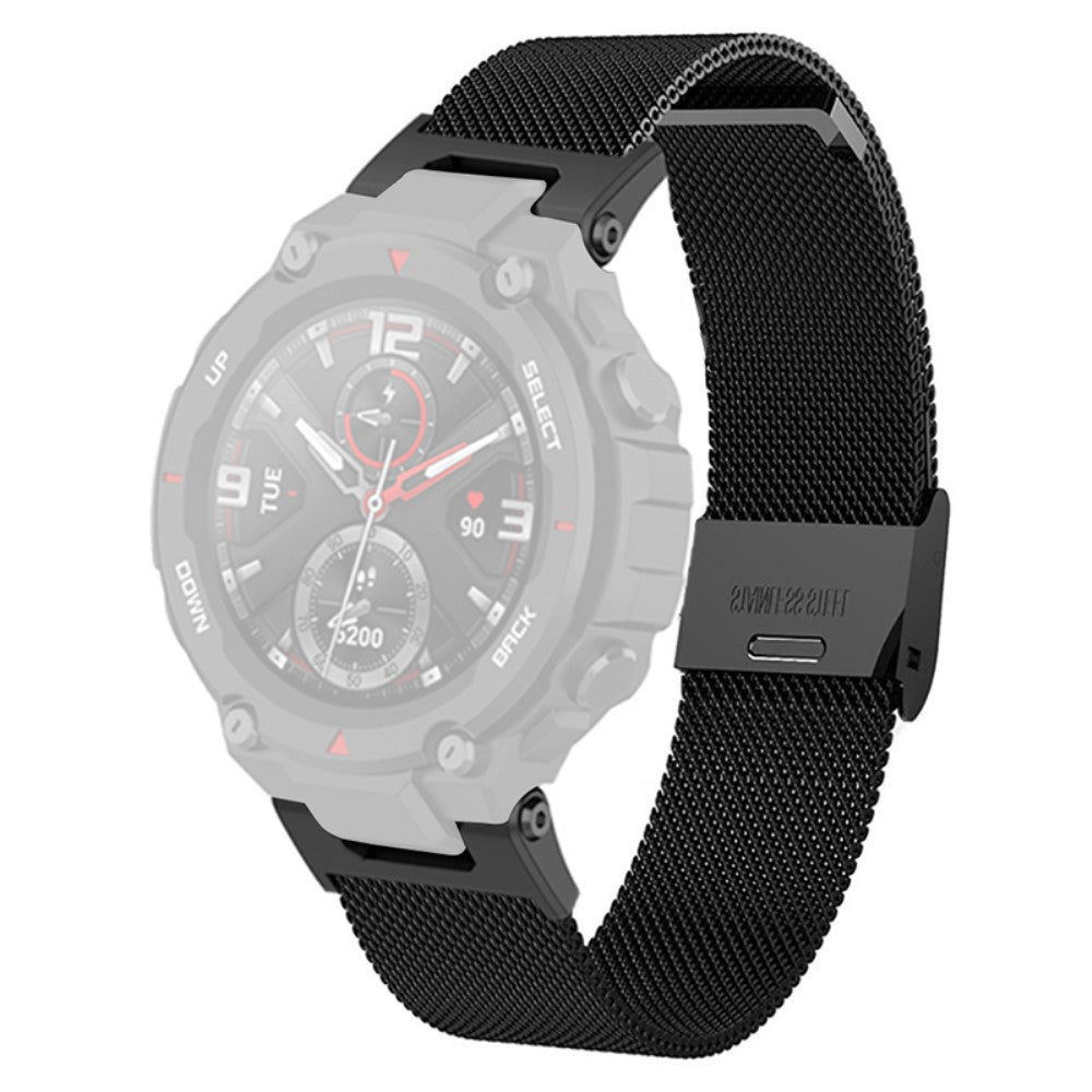 Fed Metal Universal Rem passer til Amazfit T-Rex 1 / Amazfit T-Rex Pro - Sort#serie_1