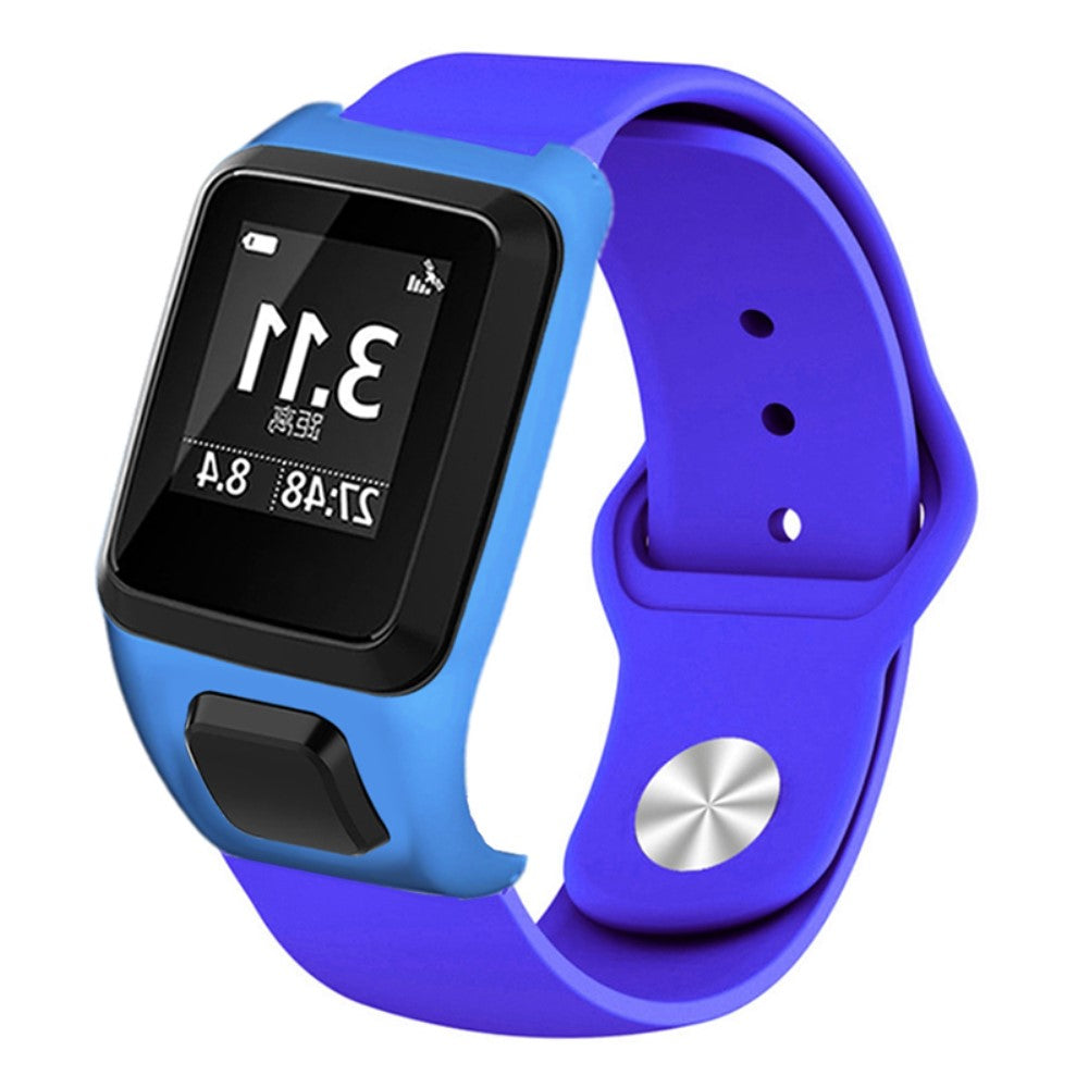 Rigtigt Godt Silikone Universal Rem passer til Tomtom Smartwatch - Blรฅ#serie_1