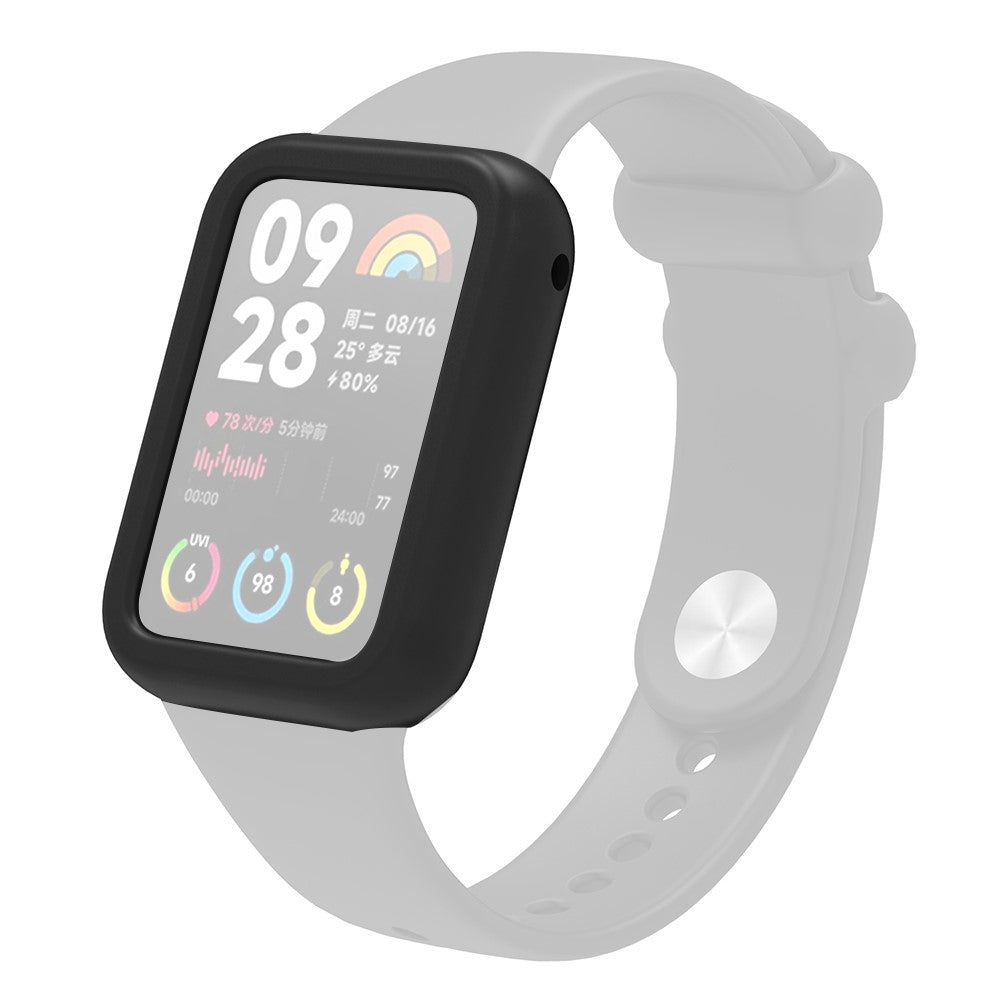Stรธdsikker Silikone Bumper passer til Xiaomi Smart Band 8 Pro - Sort#serie_1