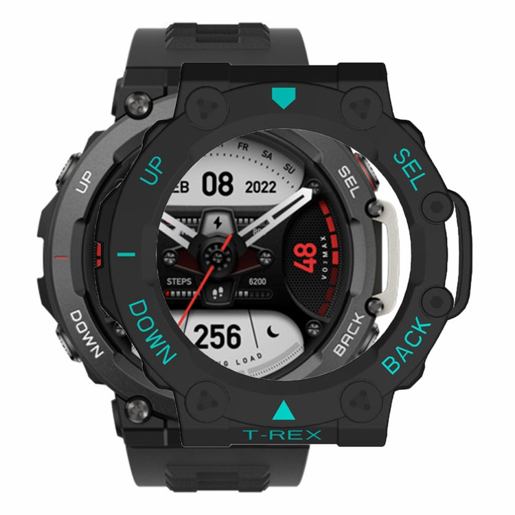 Huami Amazfit T-Rex 2 Watch Case Cover Quick Release Hard Watch Protective Case - Black / Blue#serie_8