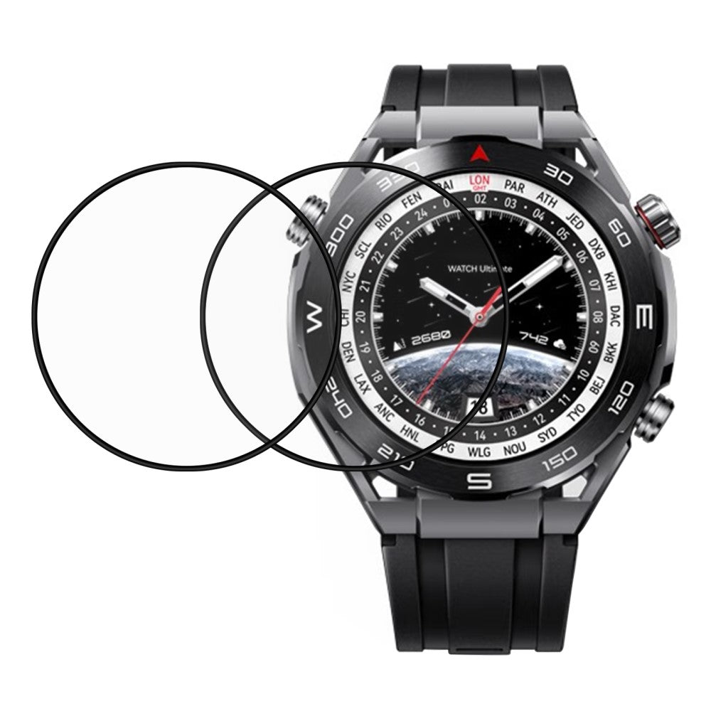 2stk Silikone HD Skรฆrmbeskytter passer til Huawei Watch Ultimate - Gennemsigtig#serie_436