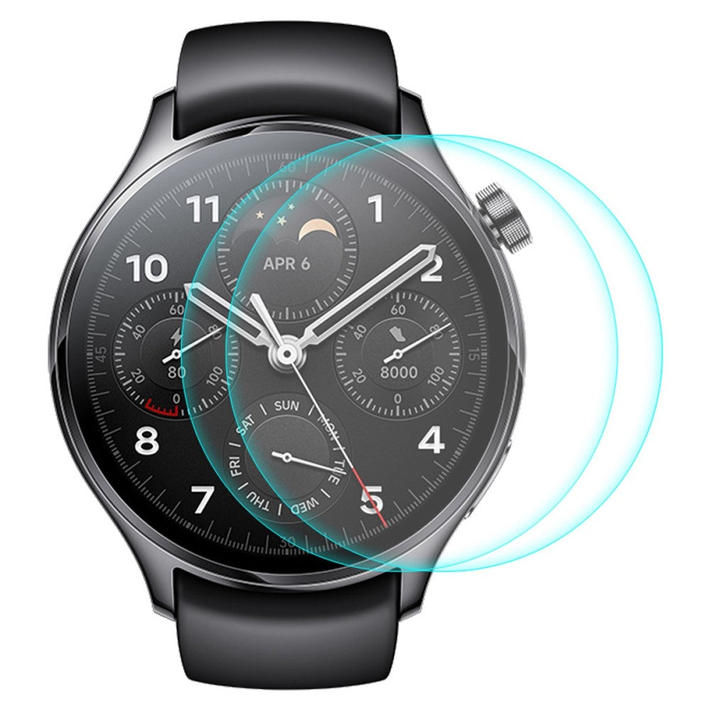 2stk Hรฆrdet Glas HD Universal Skรฆrmbeskytter til Xiaomi Watch S1 Pro - Gennemsigtig#serie_342