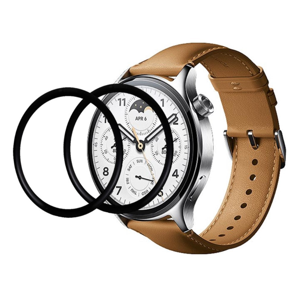 2stk Plastik HD Universal Skรฆrmbeskytter til Xiaomi Watch S1 Pro - Gennemsigtig#serie_344