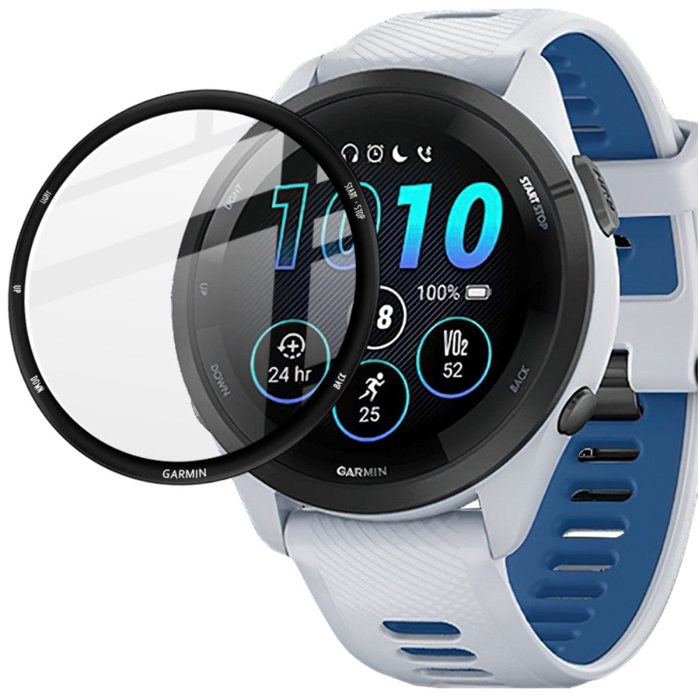 Hรฆrdet Glas Skรฆrmbeskytter passer til Garmin Forerunner 265 - Gennemsigtig#serie_332