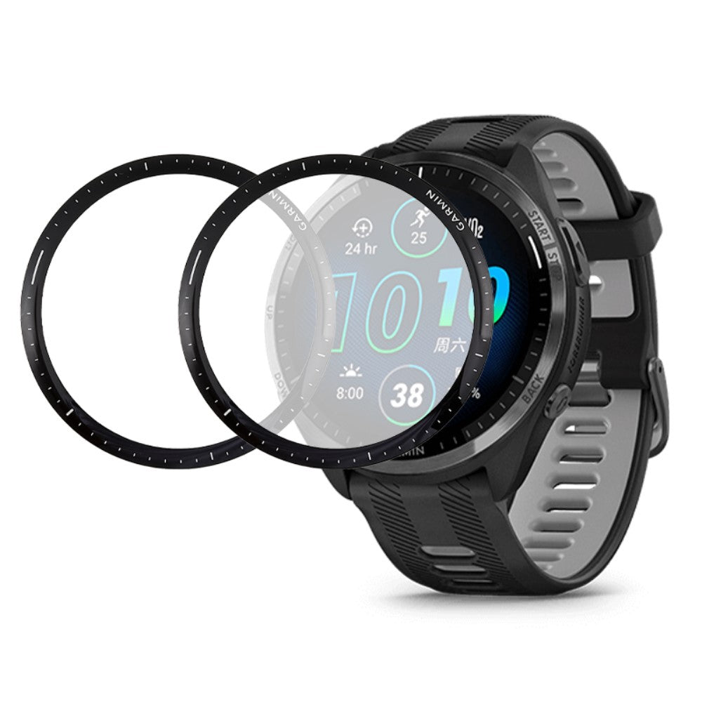 2stk Silikone Skรฆrmbeskytter passer til Garmin Forerunner 965 - Gennemsigtig#serie_324