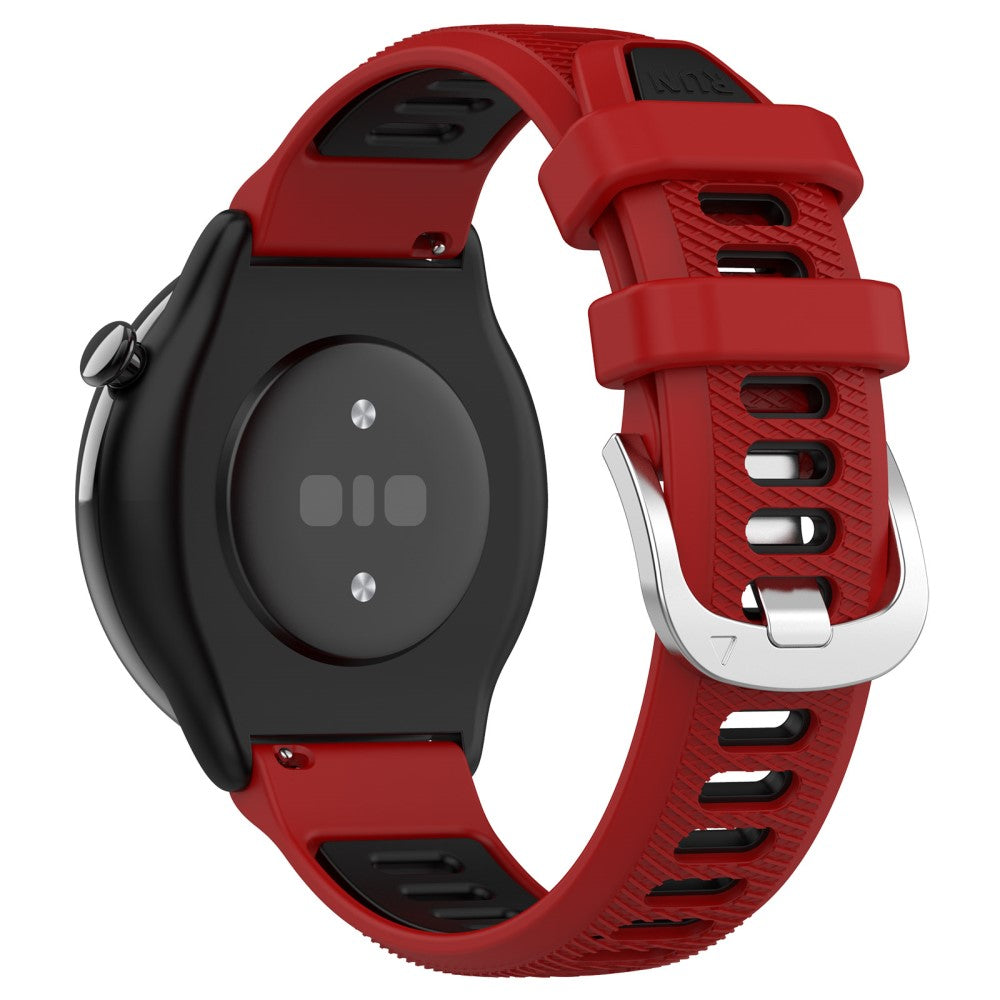20mm Universal dual color cross strip silicone strap - Red / Black#serie_7