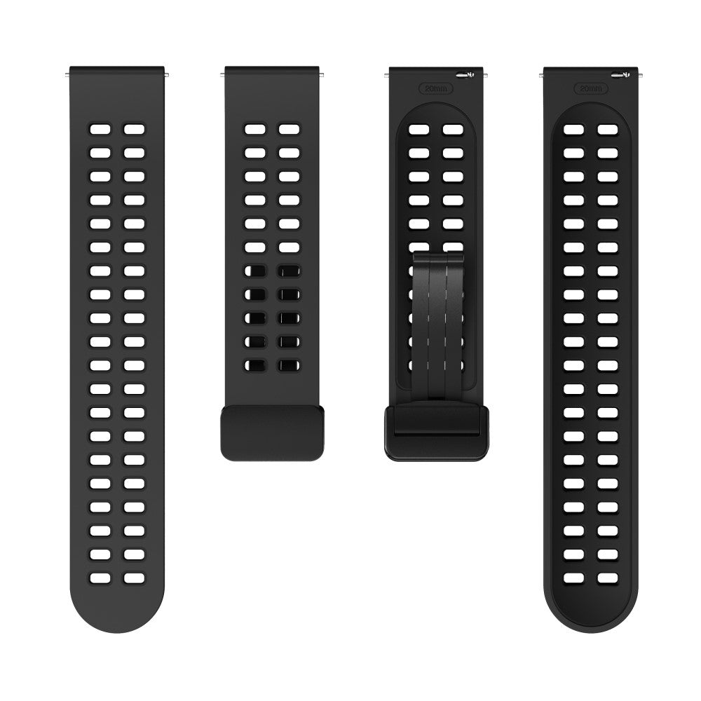 Alle Tiders Silikone Universal Rem passer til Smartwatch - Sort#serie_11