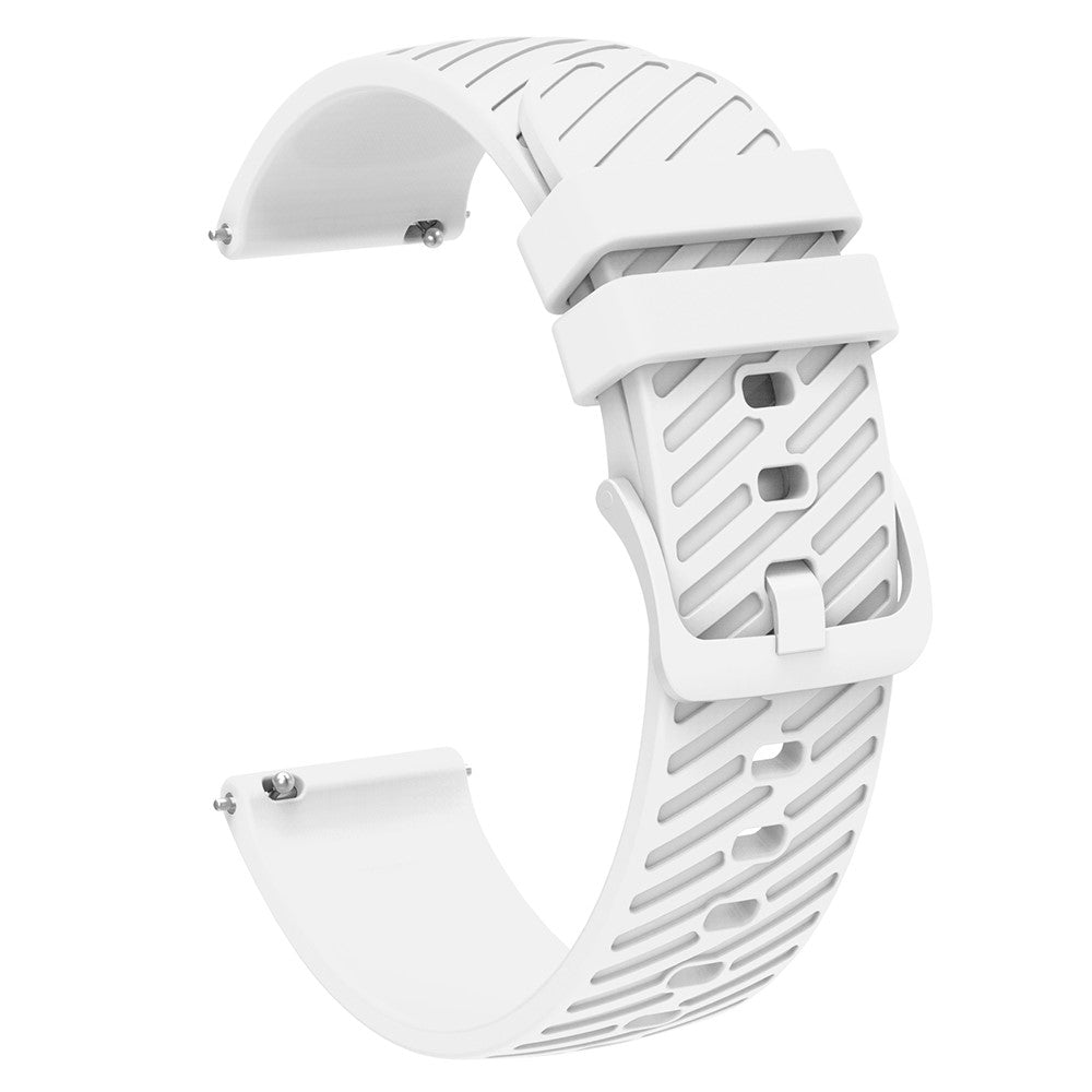 22mm Universal texture pattern silicone strap - White#serie_2