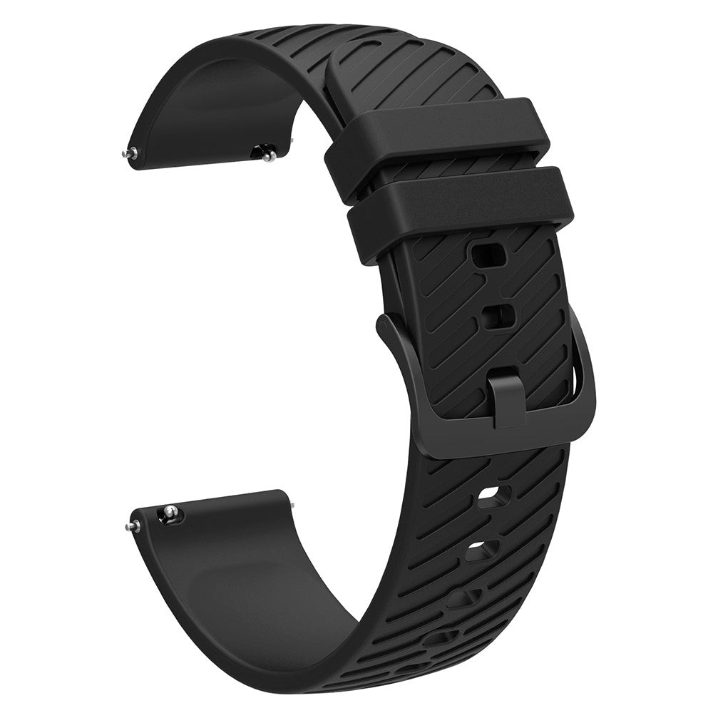 22mm Universal texture pattern silicone strap - Black#serie_4