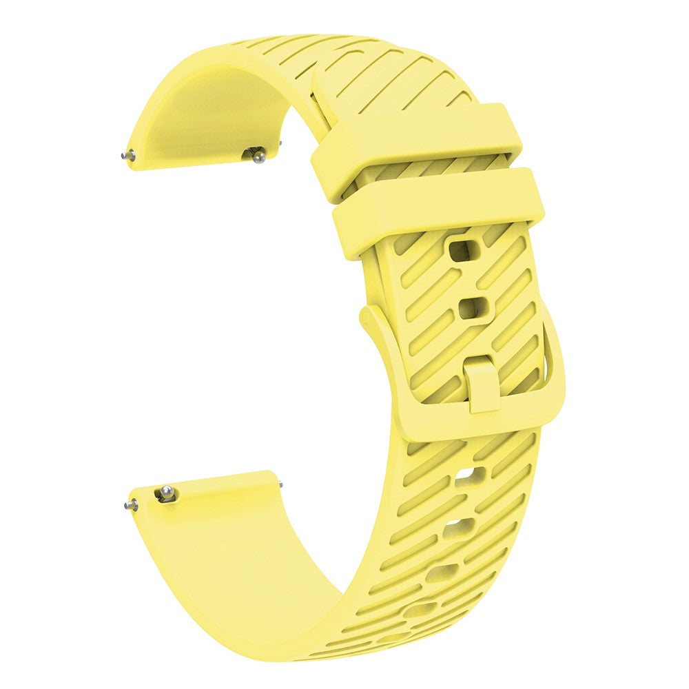 22mm Universal texture pattern silicone strap - Yellow#serie_6