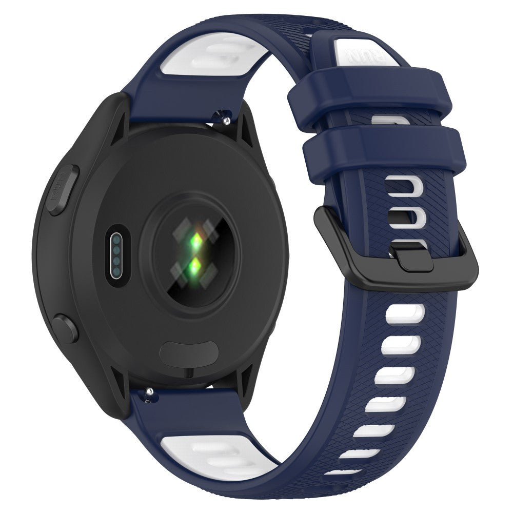 20mm Universal dual color silicone strap - Midnight Blue / White#serie_10