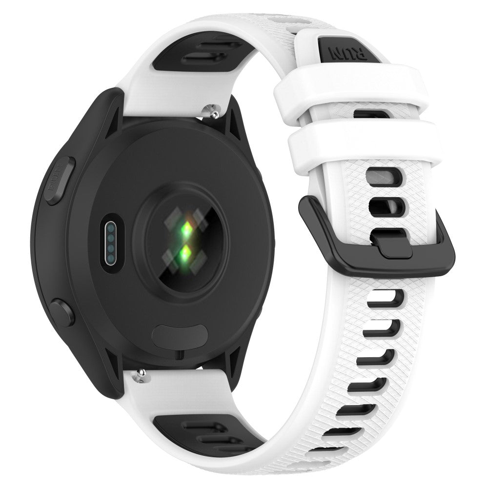20mm Universal dual color silicone strap - White / Black#serie_4
