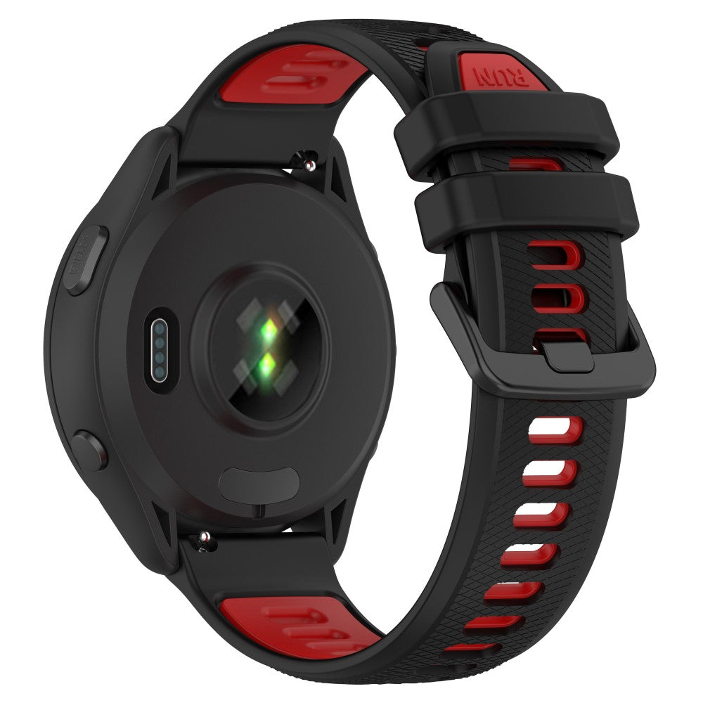 20mm Universal dual color silicone strap - Black / Red#serie_7