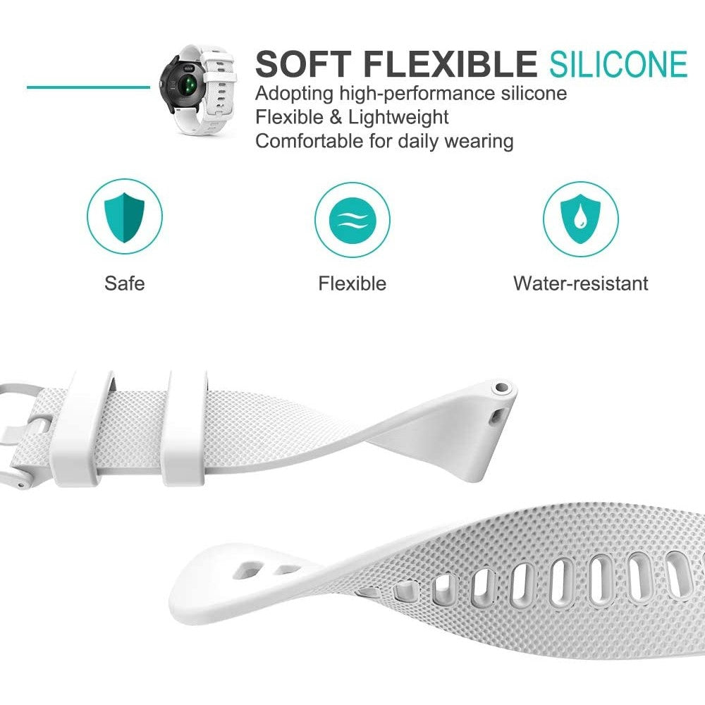 Rigtigt Slidstærk Silikone Universal Rem passer til Smartwatch - Beige#serie_8