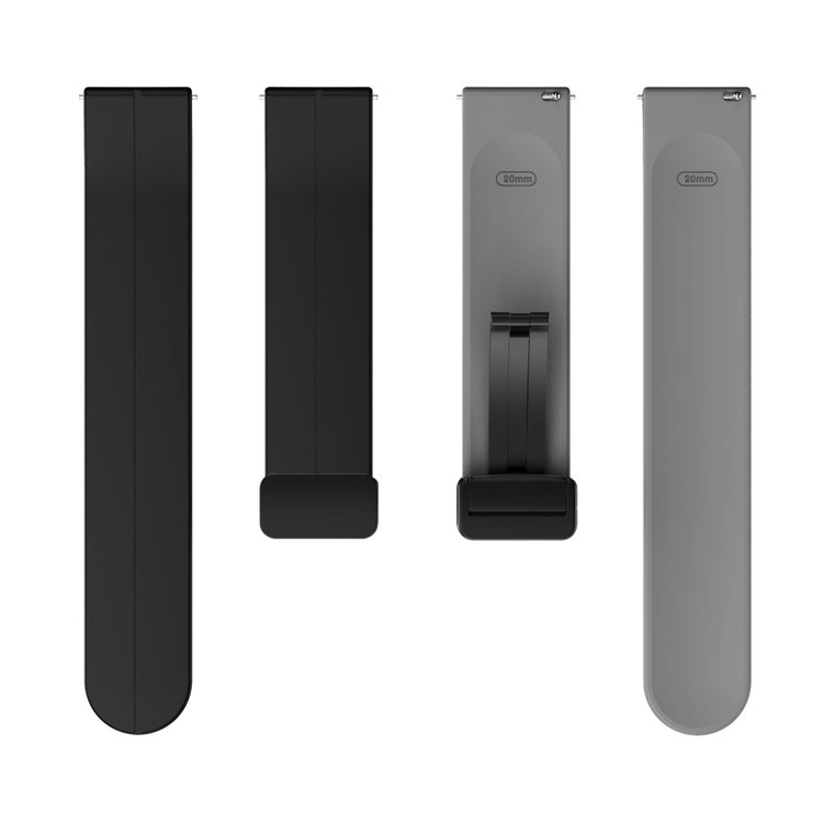 Vildt Nydelig Silikone Universal Rem passer til Smartwatch - Sølv#serie_6