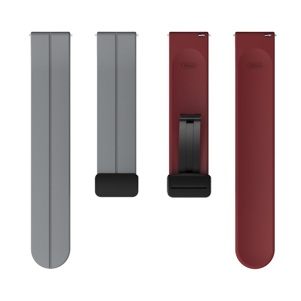 Vildt Nydelig Silikone Universal Rem passer til Smartwatch - Sølv#serie_8