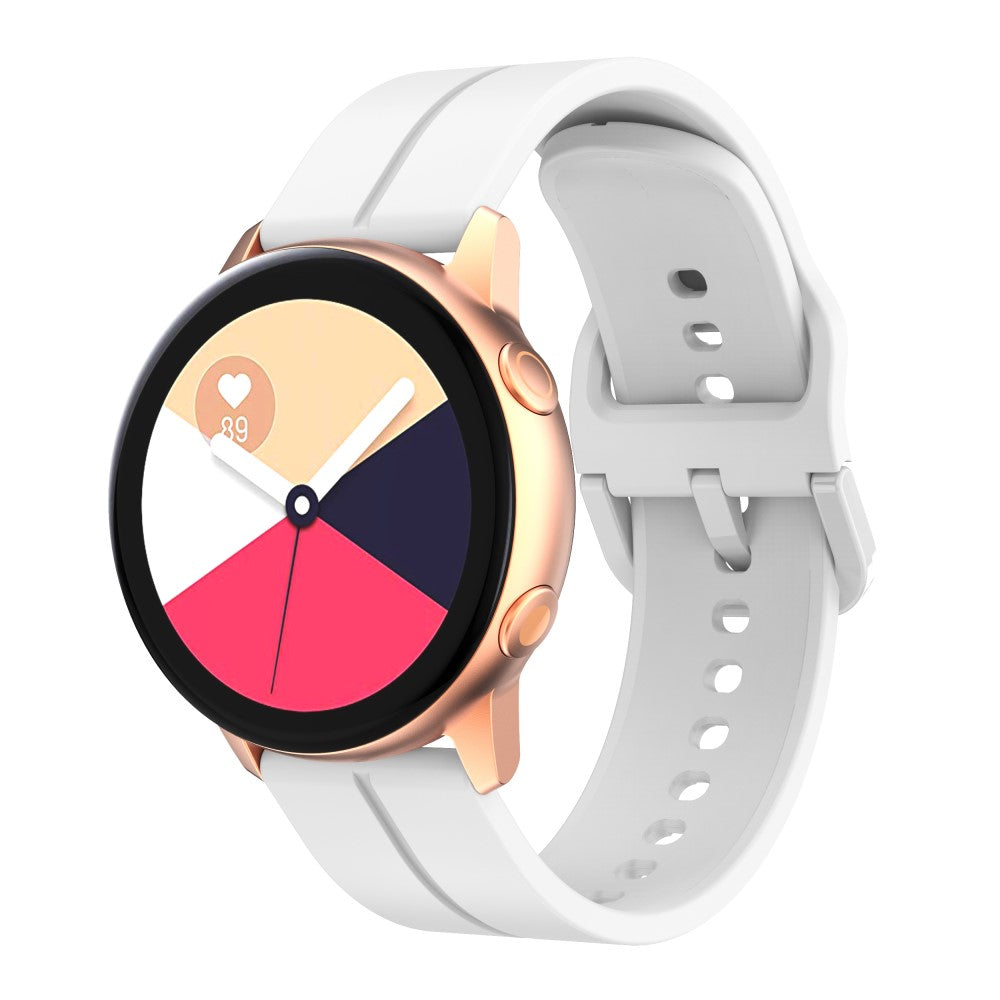 Solid Silikone Universal Rem passer til Smartwatch - Hvid#serie_15