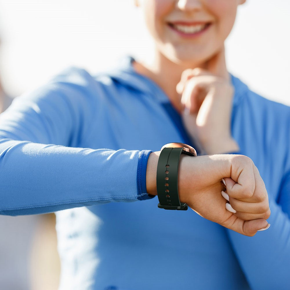 Solid Silikone Universal Rem passer til Smartwatch - Grøn#serie_2