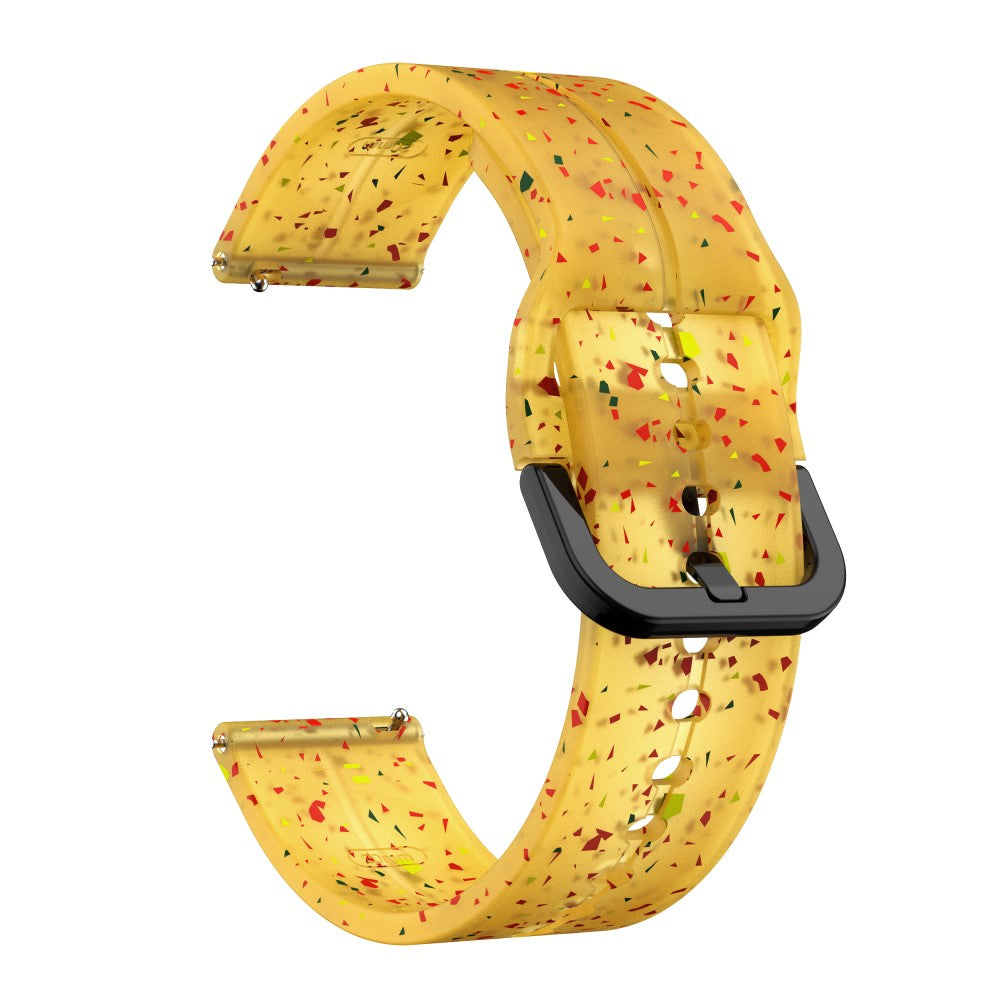 22mm Universal cool silicone strap - Transparent Yellow#serie_8