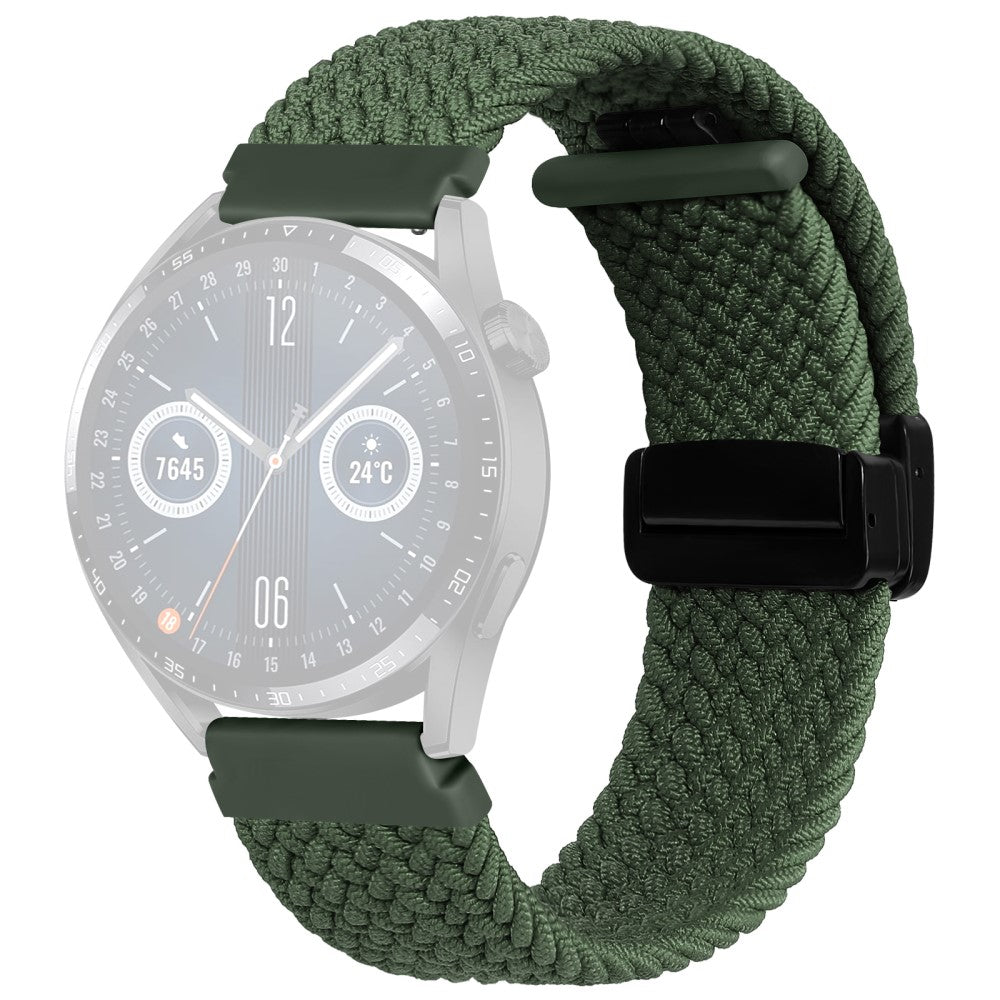 22mm Universal nylon braid style strap - Green#serie_9