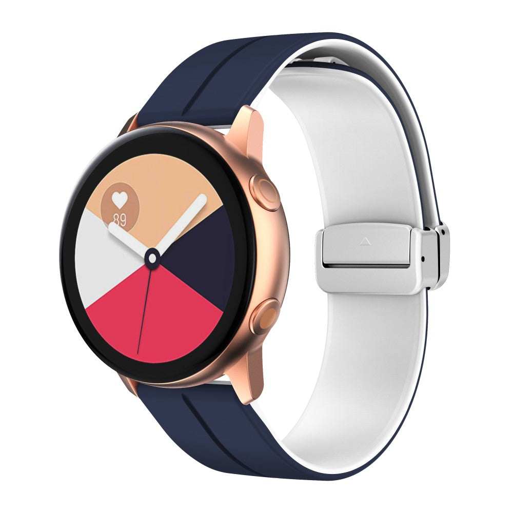 Rigtigt Fint Silikone Universal Rem passer til Smartwatch - Blå#serie_11