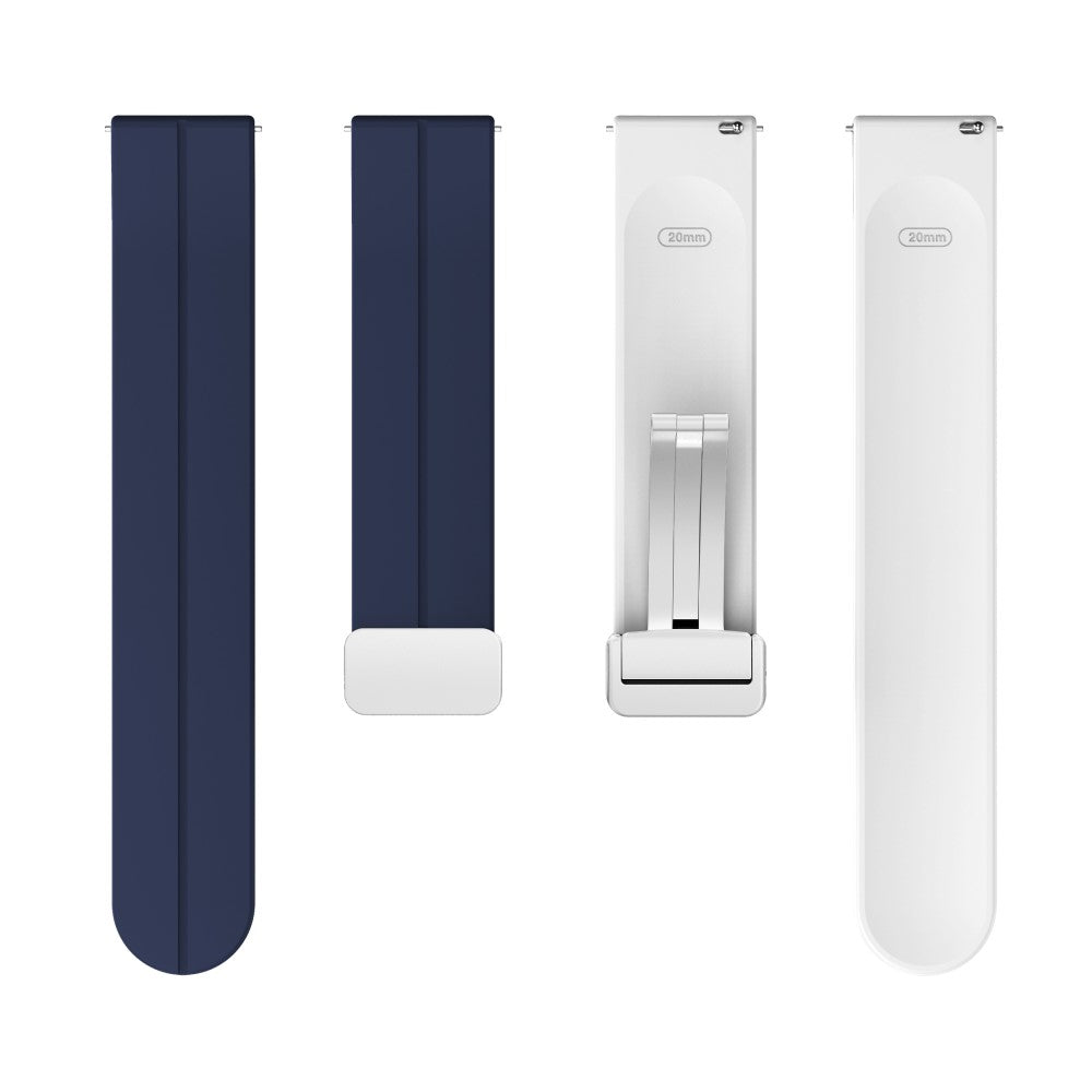 Rigtigt Fint Silikone Universal Rem passer til Smartwatch - Blå#serie_11