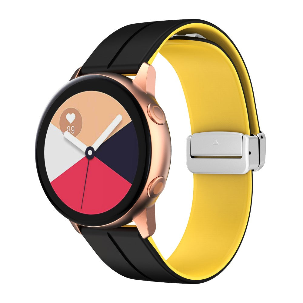 Rigtigt Fint Silikone Universal Rem passer til Smartwatch - Gul#serie_4