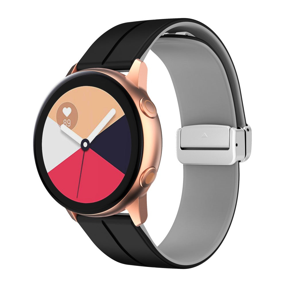 Rigtigt Fint Silikone Universal Rem passer til Smartwatch - Sølv#serie_5