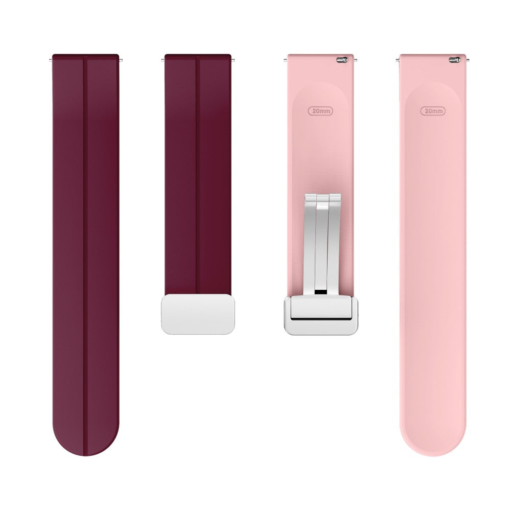 Rigtigt Fint Silikone Universal Rem passer til Smartwatch - Pink#serie_8