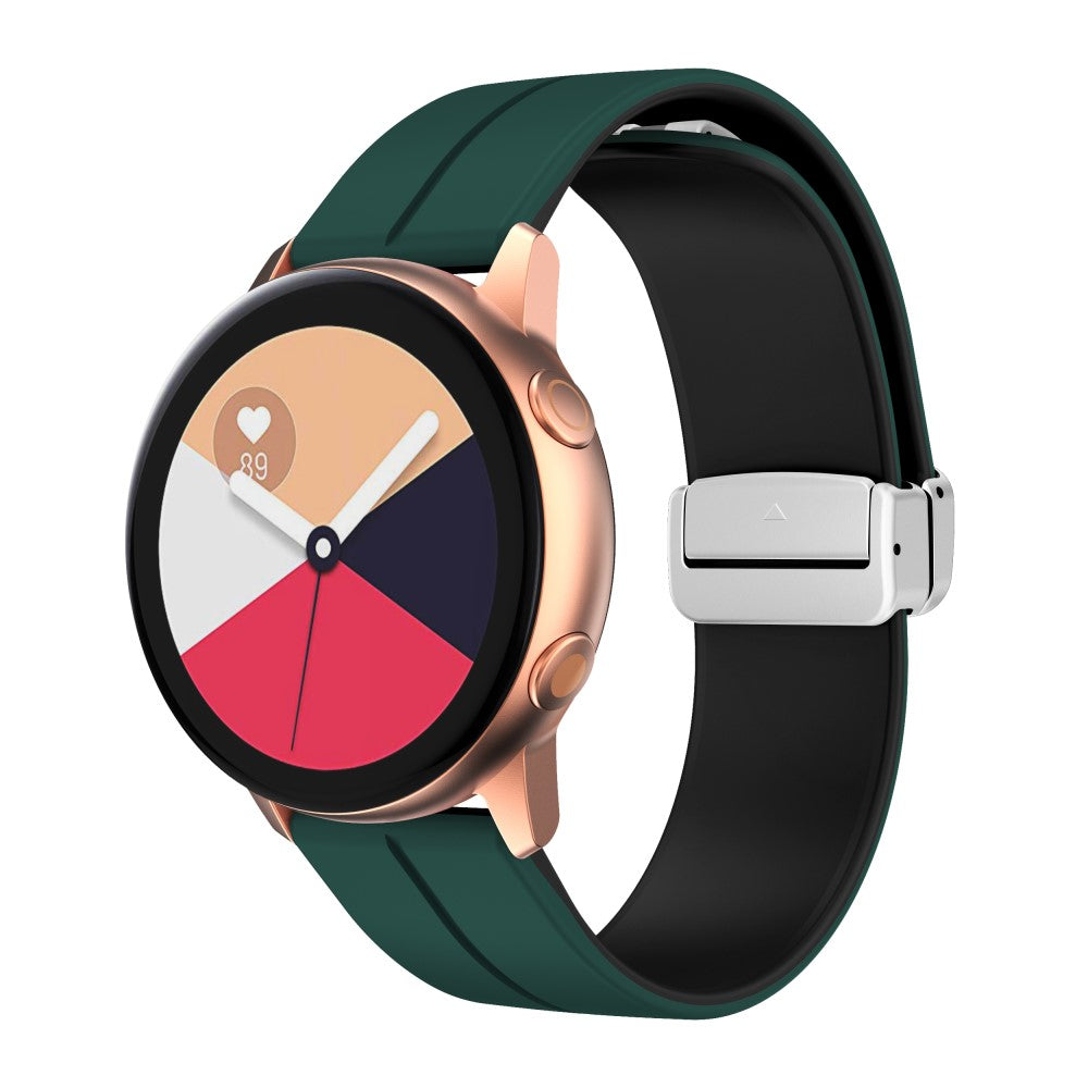 Rigtigt Fint Silikone Universal Rem passer til Smartwatch - Grøn#serie_9